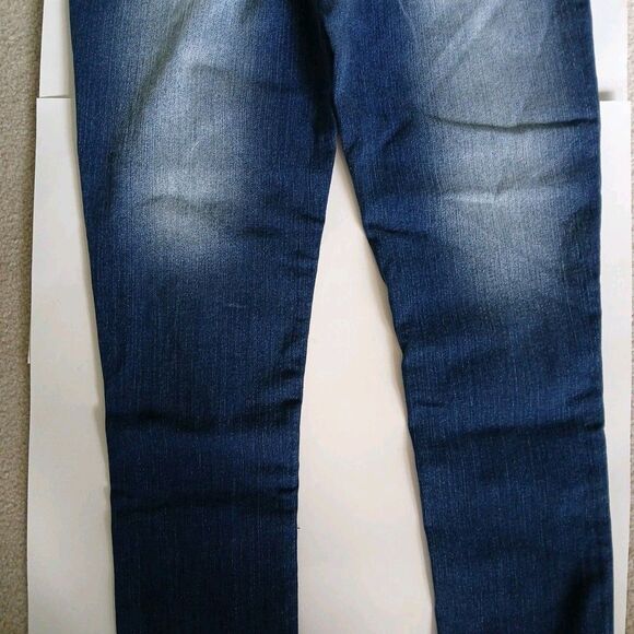 GS115 Men's Streetwear Urban Blue Jean Size 36 Distressed Medium Wash Zip Button - Picture 9 of 16